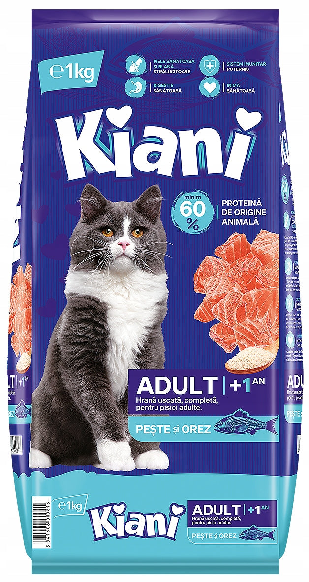 Kiani Cat Food with Fish and Rice 1 kg Manufacturer code 5941608000816