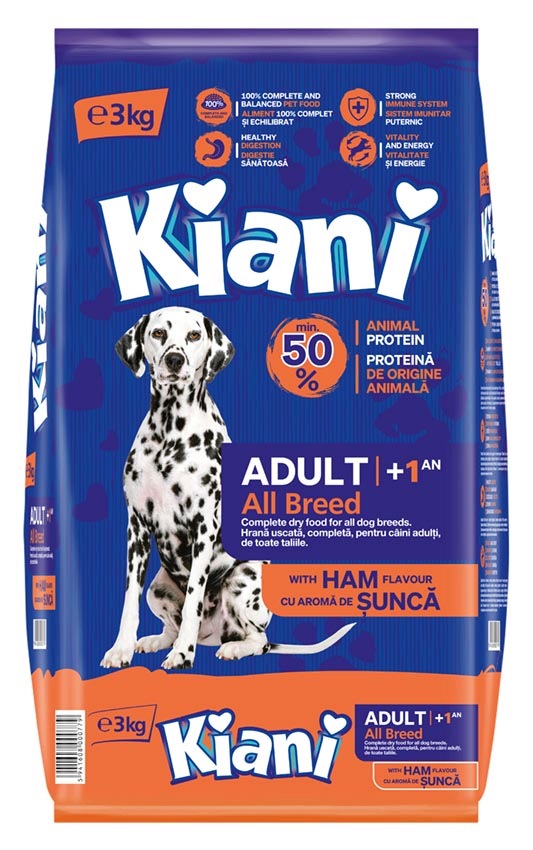 Kiani Ham Flavoured Dog Food 3 kg