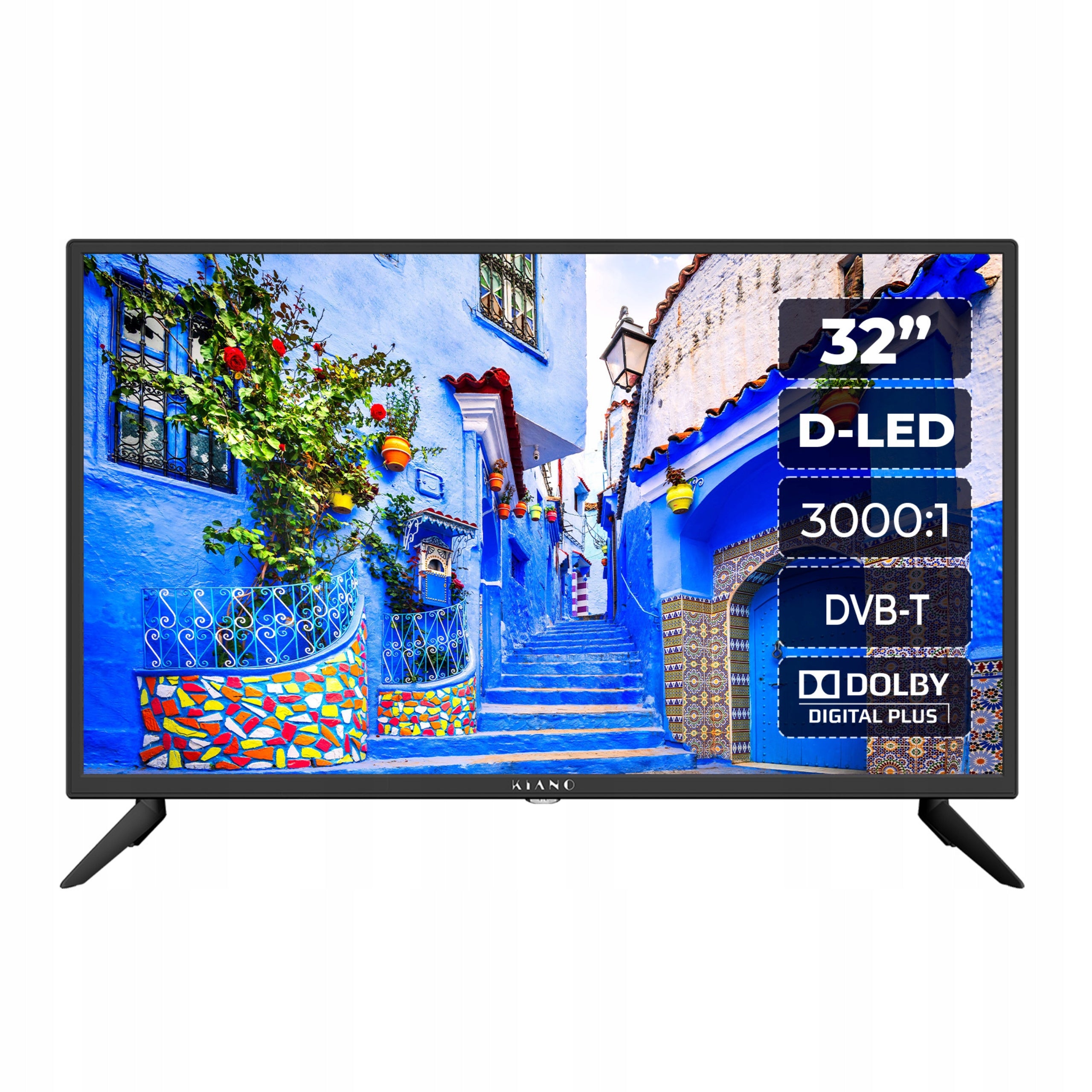 Kiano TV KS32 Thin Frame D-LED HD DVB-T2/HEVC USB HDMI tv 32 inches Packaging status original