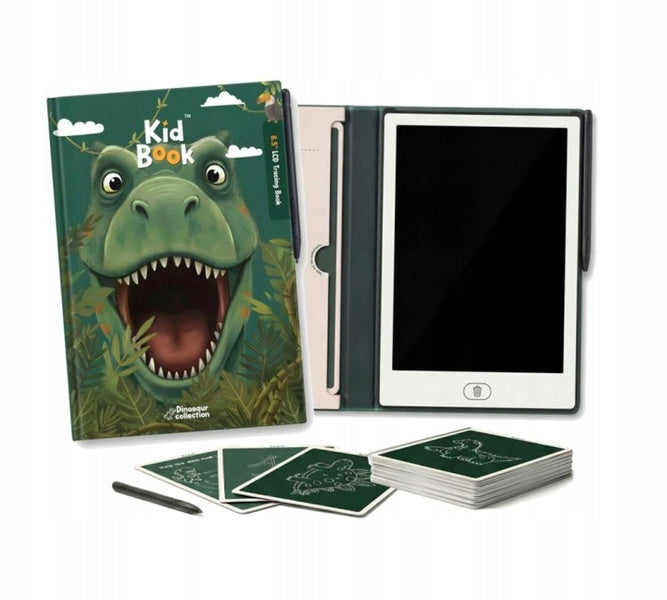 KidLupe Graphics Tablet with Drawing Work Cards - KidBook - Dino