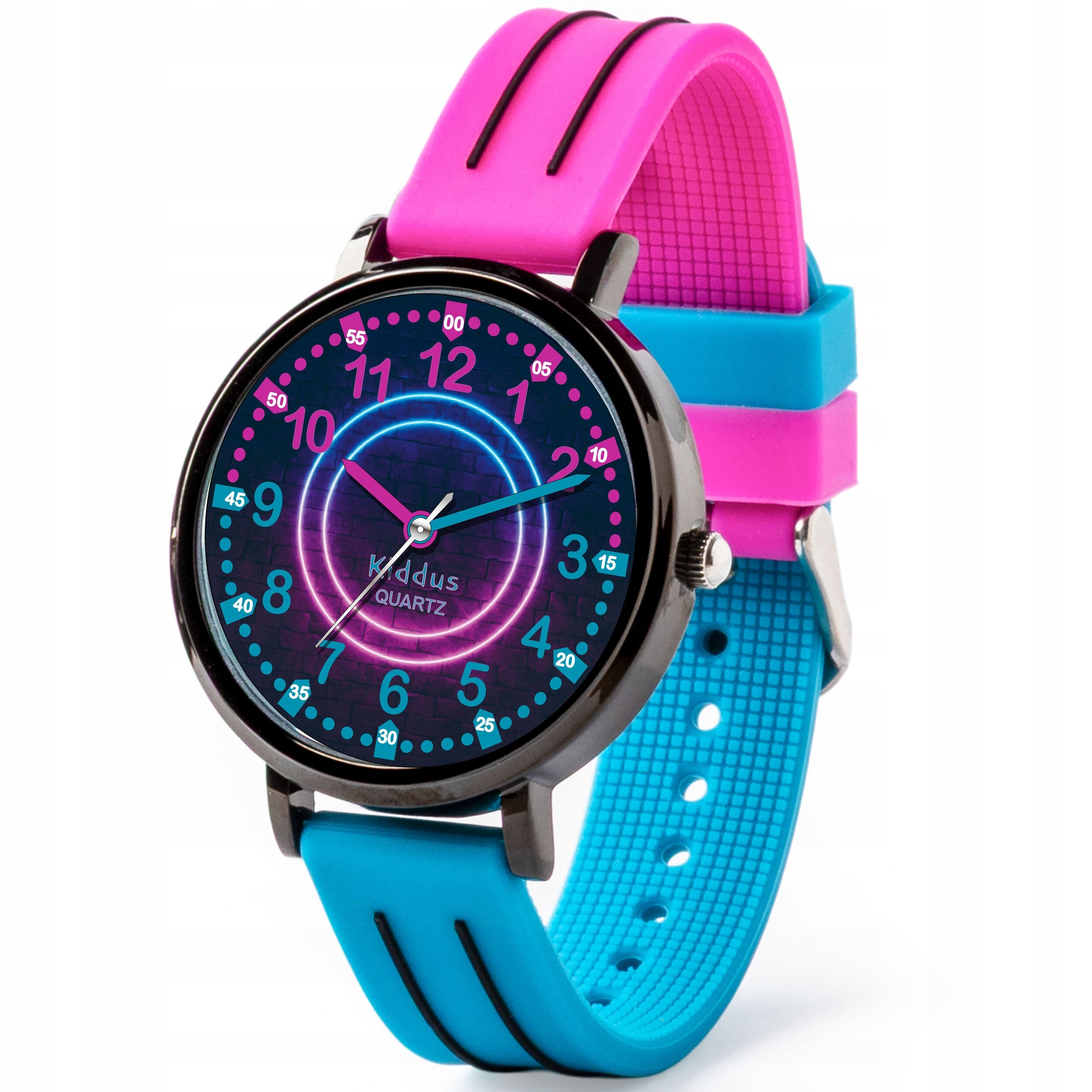 Kiddus Kids' Time Teacher Watch - Neon Colors