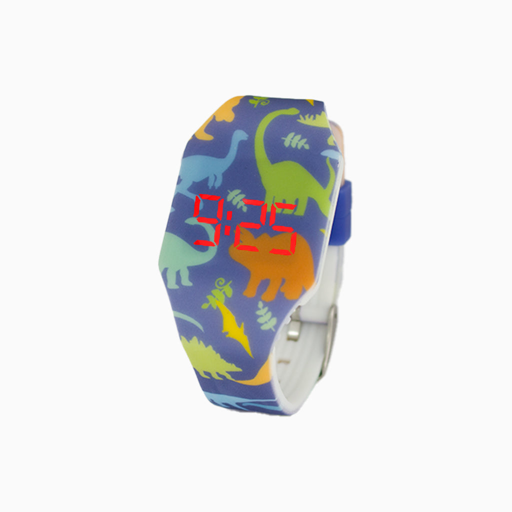 Kiddus LED Digital Watch for Kids. Soft silicone strap. Japanese Battery.