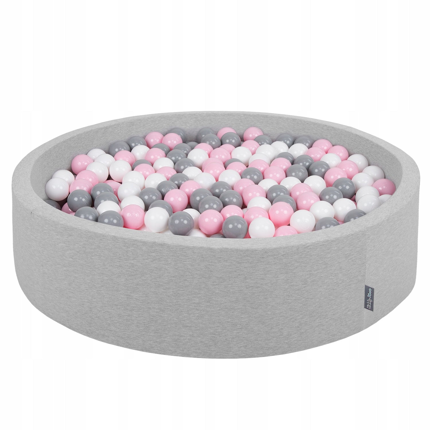 KiddyMoon DRY POOL 120x30 FOR CHILDREN ROUND LARGE 300 BALLS LIGHT GREY Manufacturer code 5902687459476