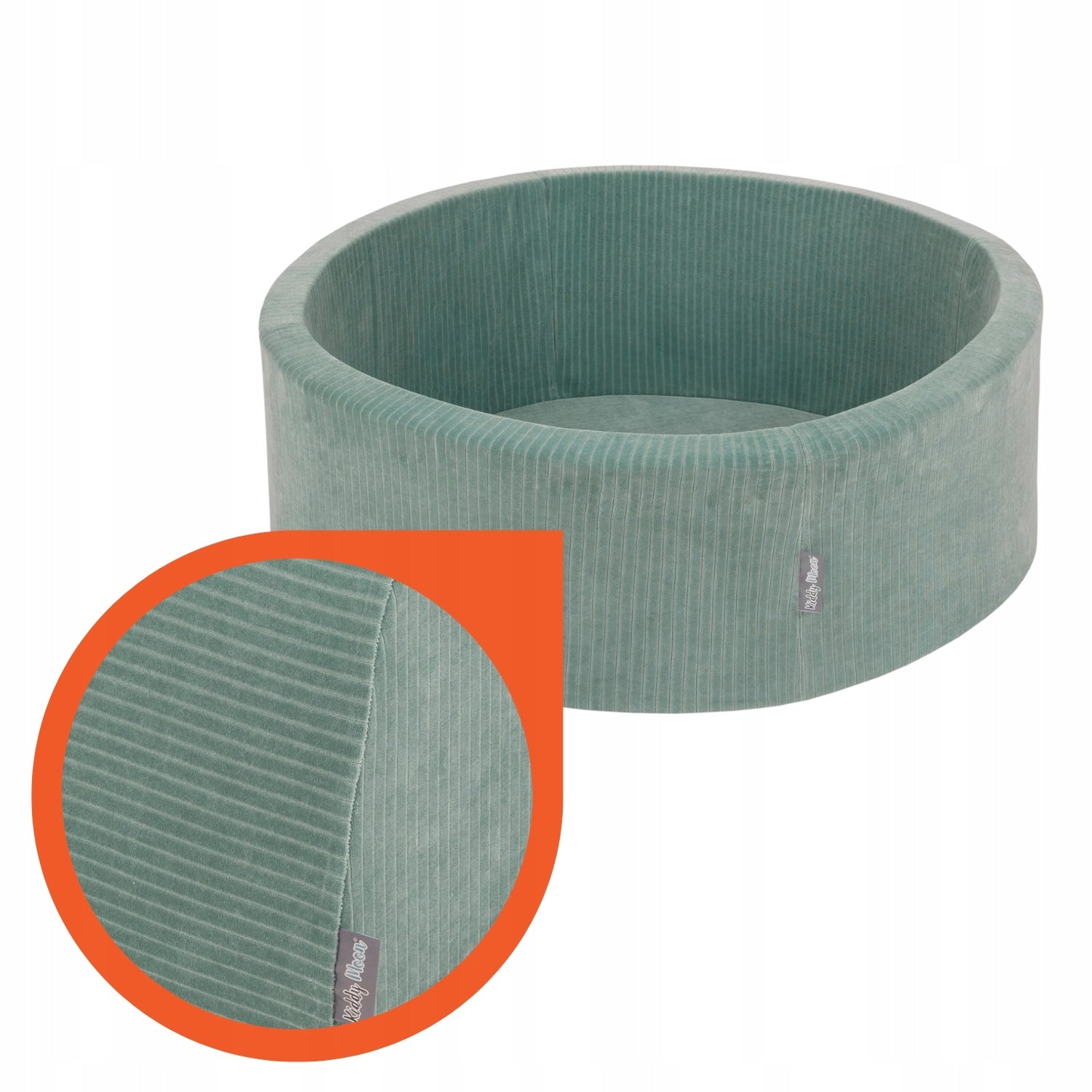 KiddyMoon Dry Round Pool 90x30 Corduroy Kids Green Brand KiddyMoon