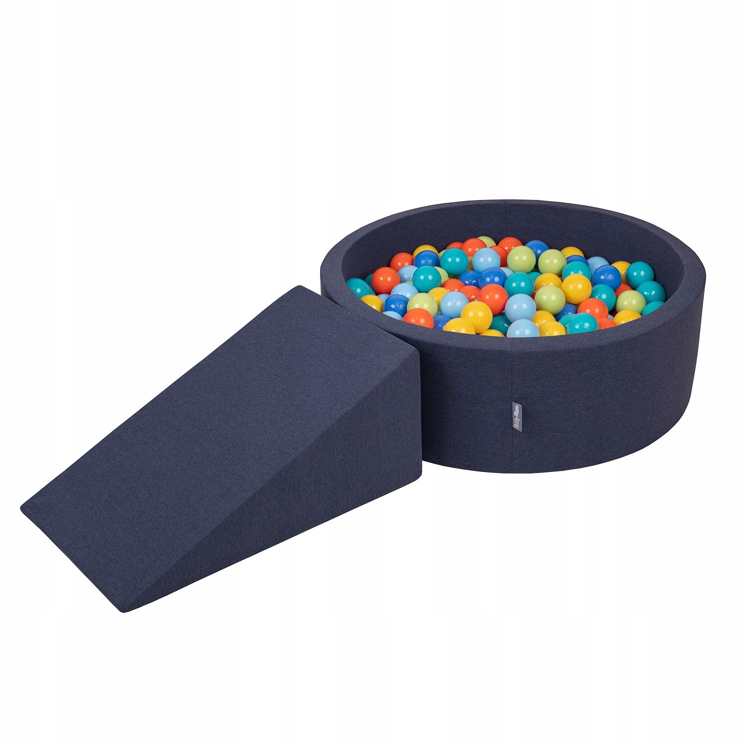 KiddyMoon Foam square toys navy blue FOR CHILDREN with balls 100 pieces of ball