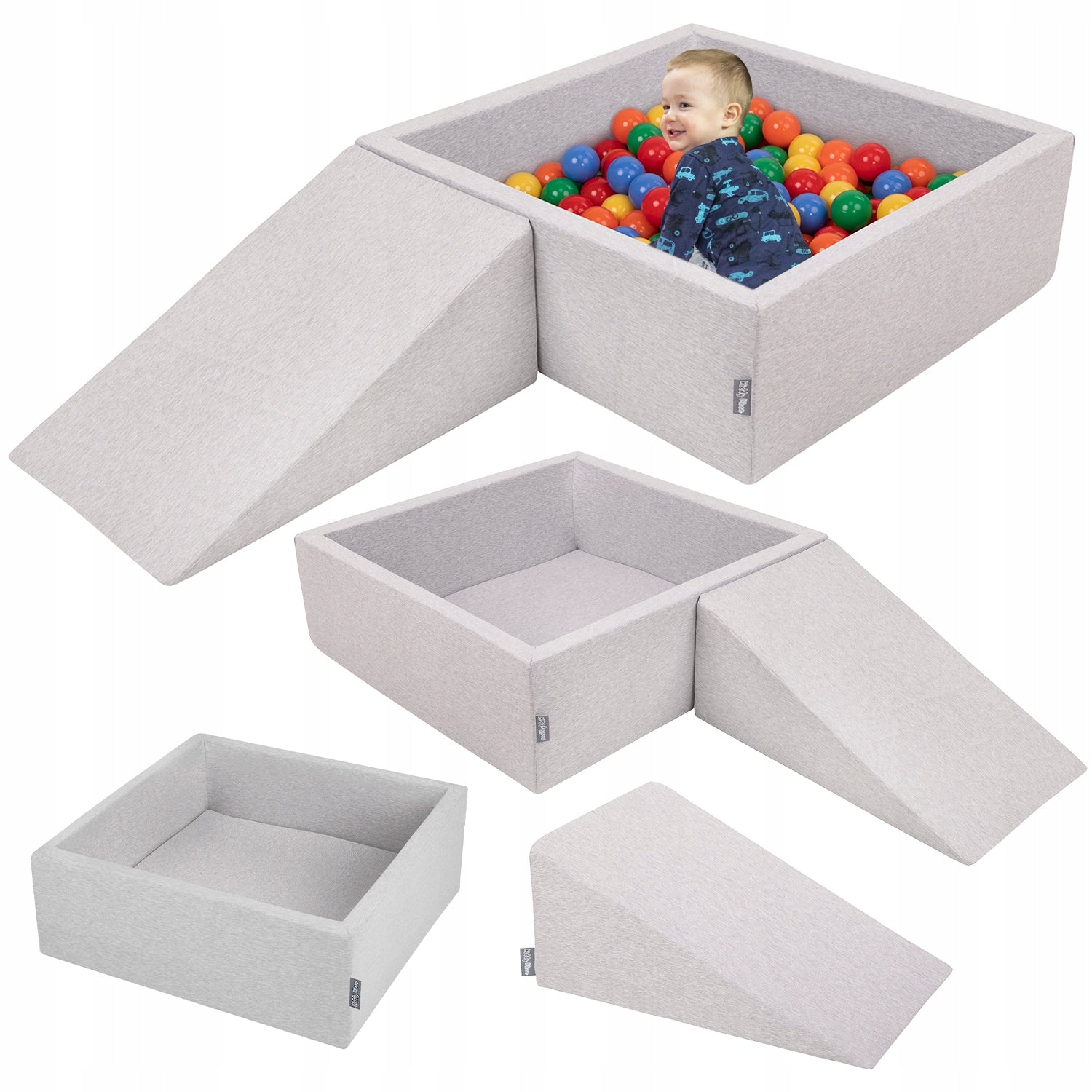 KiddyMoon PPZP-KW30D-112 Square toys DRY POOL FOR CHILDREN 200 balls