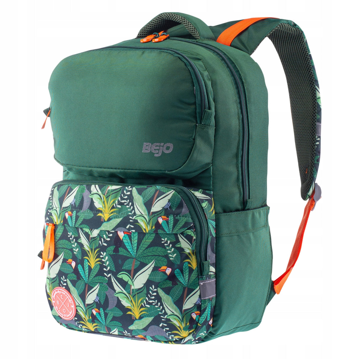 Kids' Backpack BEJO AHOY Green Spacious Main Compartment Organizer Straps Brand Bejo