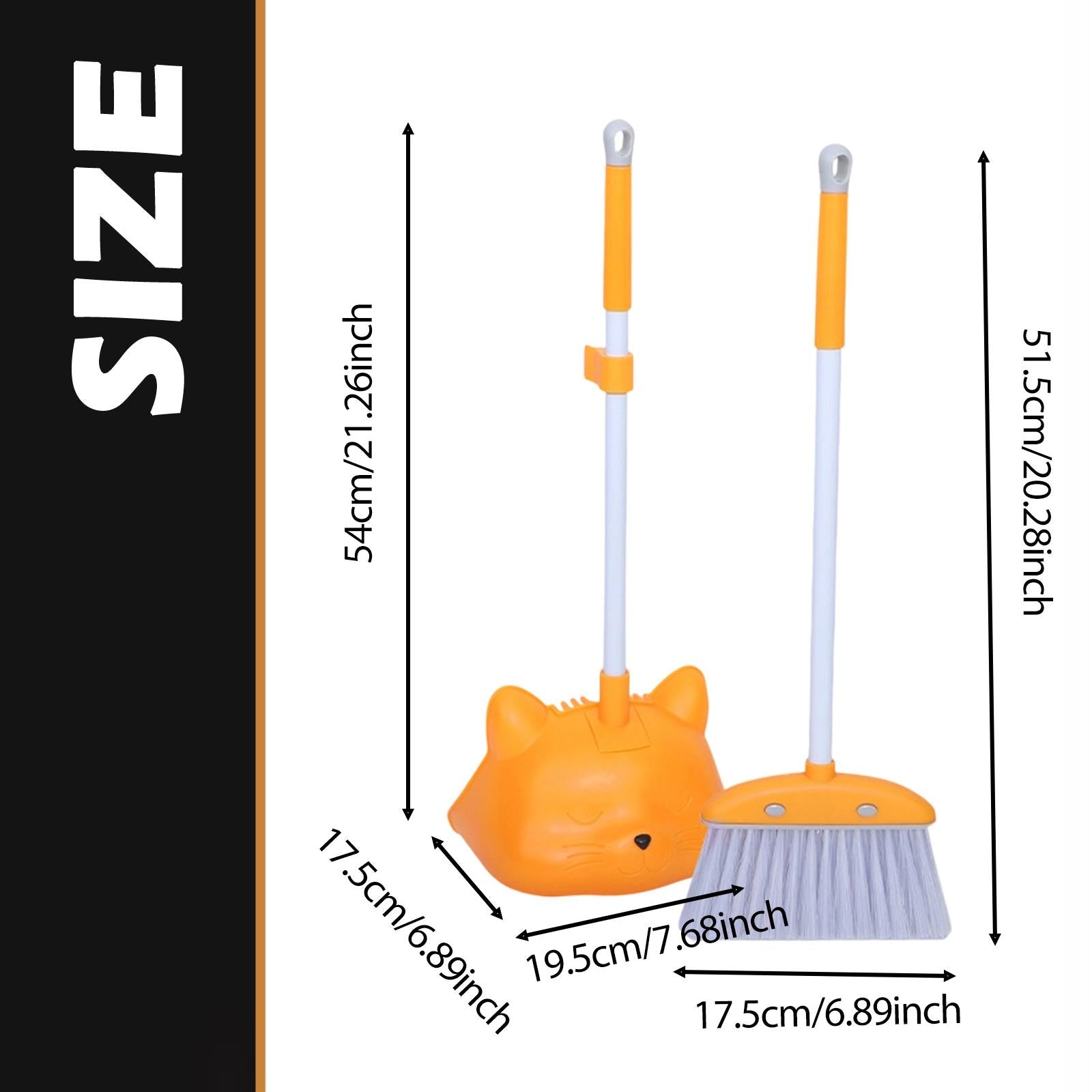 Kids Broom Dustpan Set Children Sweeping House Cleaning Toy Set for Packaging status original