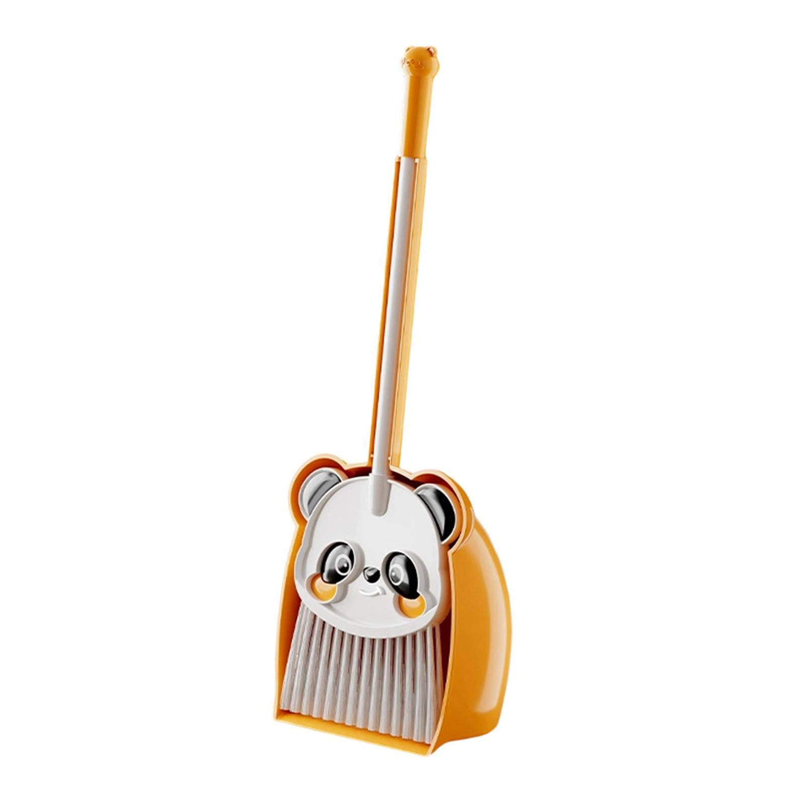 Kids Broom Dustpan Set Girls Boys Gifts Children Sweeping House Yellow Packaging status original
