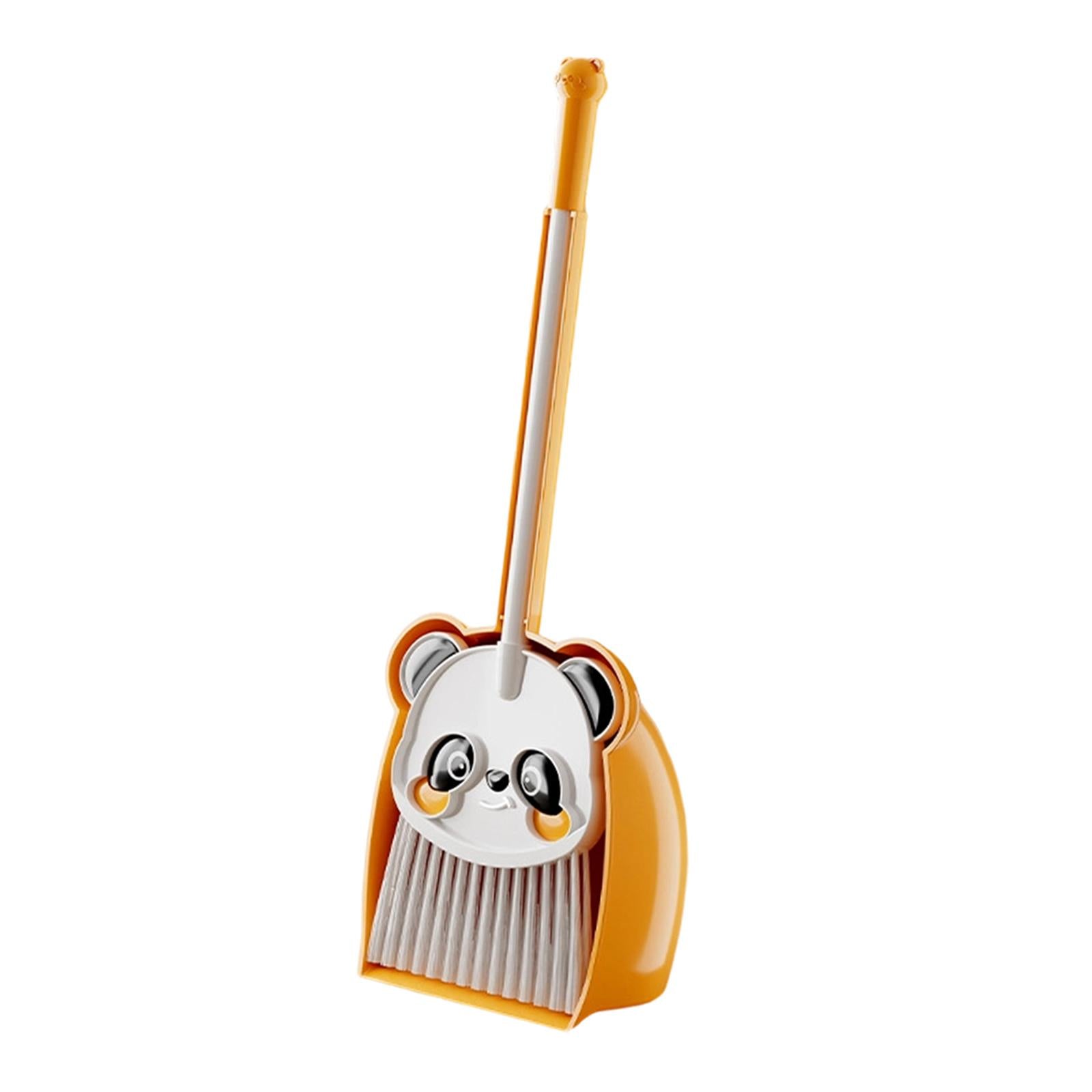 Kids Broom Dustpan Set Girls Boys Gifts Children Sweeping House Yellow