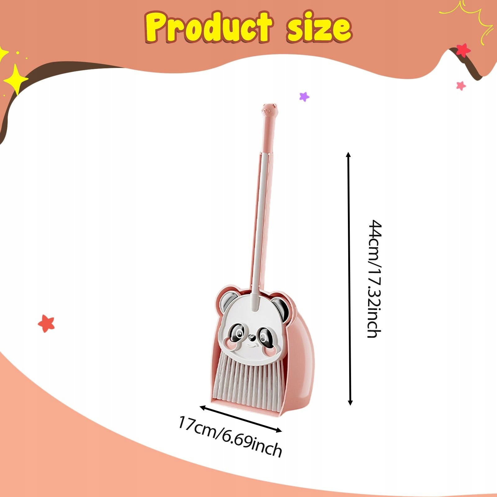 Kids Broom Dustpan Set House Cleaning Children Sweeping House Cleaning Pink Brand no brand
