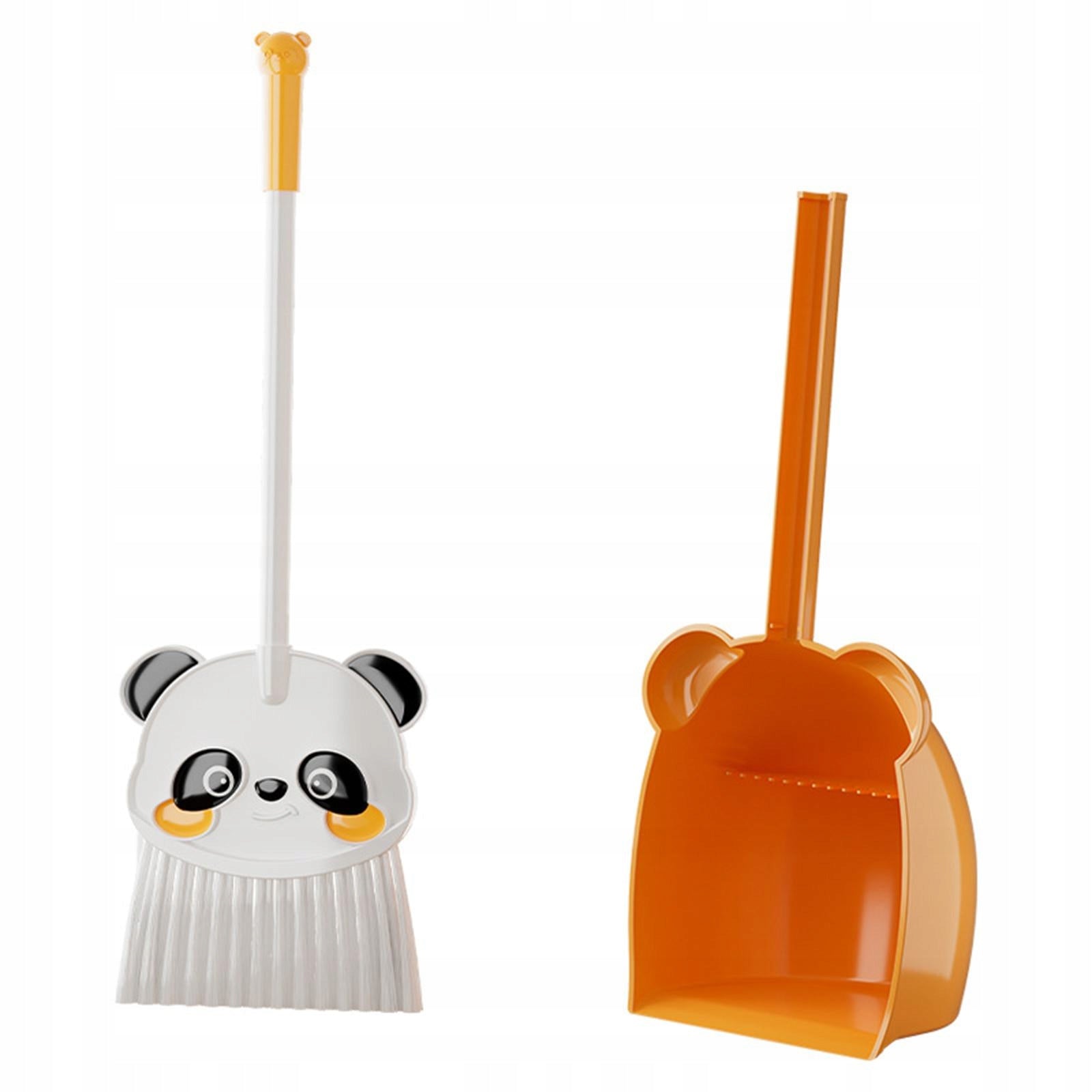 Kids Broom Dustpan Set House Cleaning Children Sweeping House Yellow Packaging status original