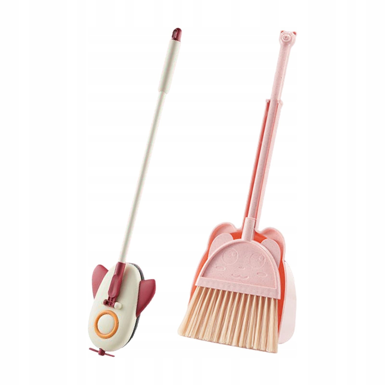 Kids Broom Dustpan Set House Cleaning Gifts Housekeeping Play Set Kids Pink