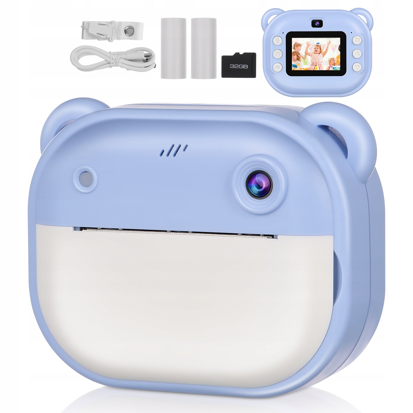 Kids Camera Instant Printing HD Camera 32GB MP3 Games USB-C