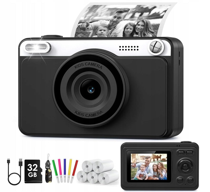 Kids Camera for Instant Prints, 1080P , 32GB