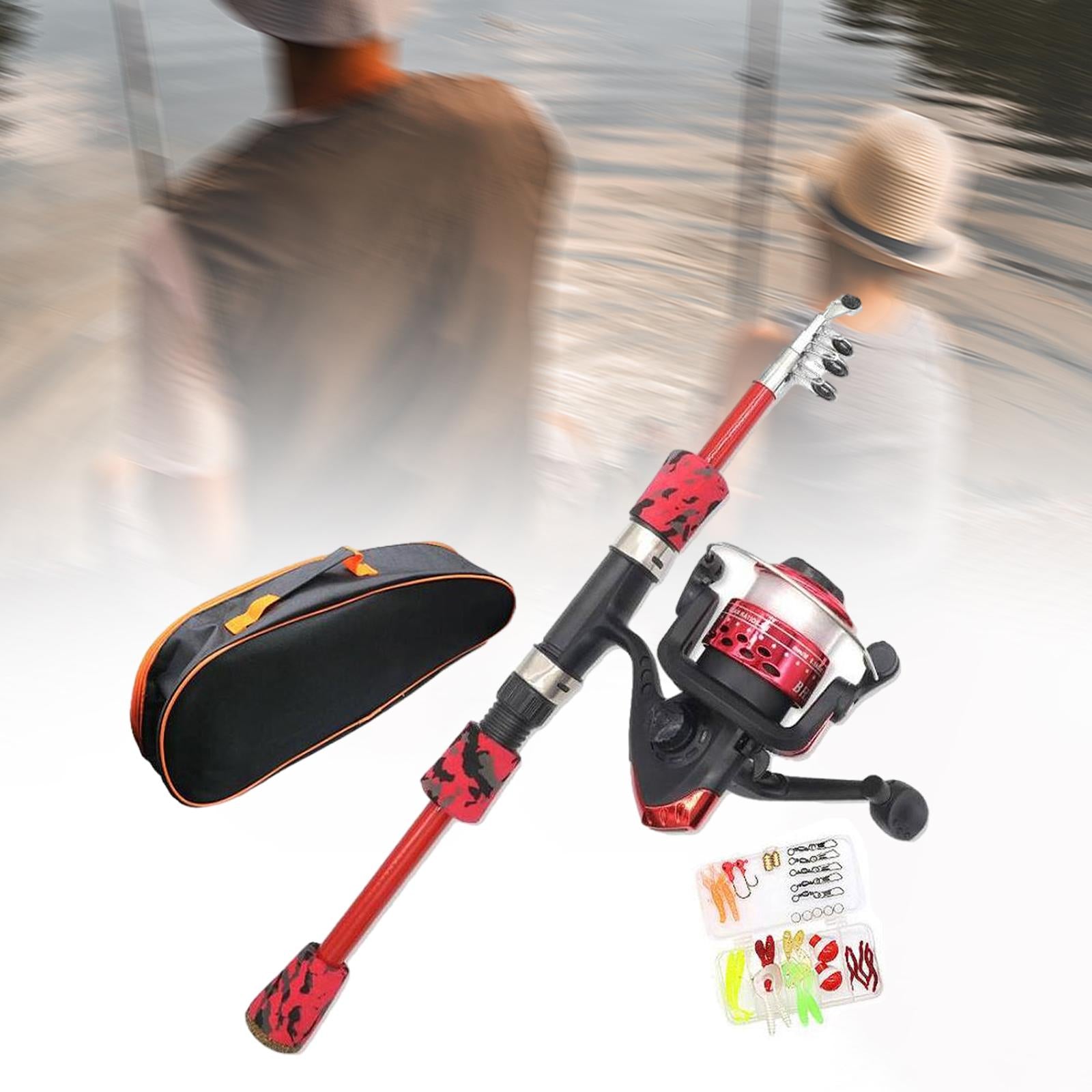 Kids Fishing Rod and Reel Combo Easy to Operate with Fishing Reel Kid Red Rod action peak