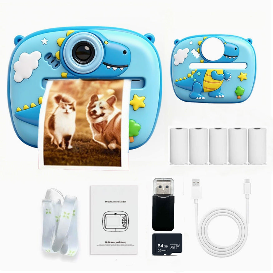 Kids Instant Camera, Color Photos, 64GB+ Game