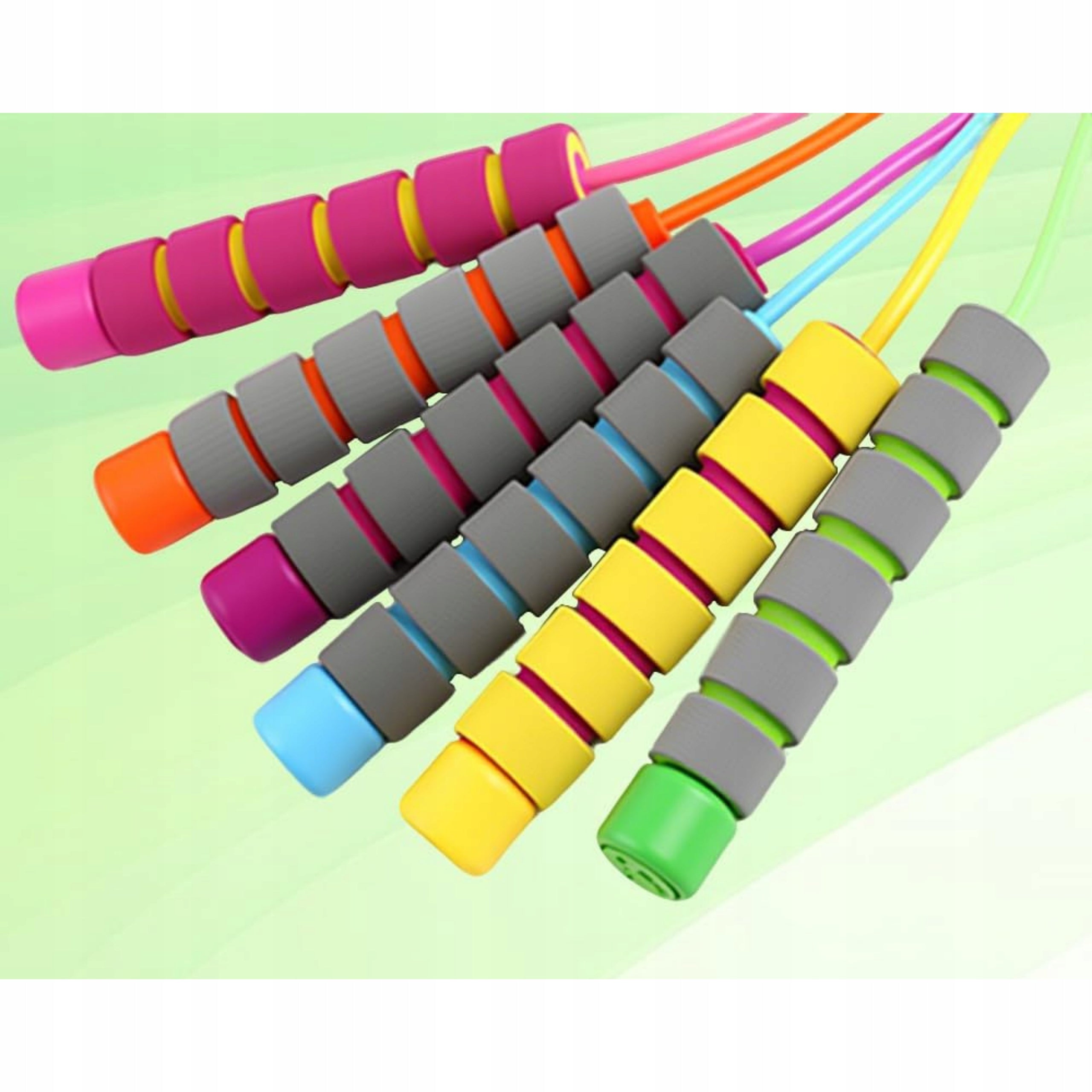 Kids Jump Rope, Adjustable Foam, 2.8m, 2-Pack, Blue & Purple Kid's age 3＋ years