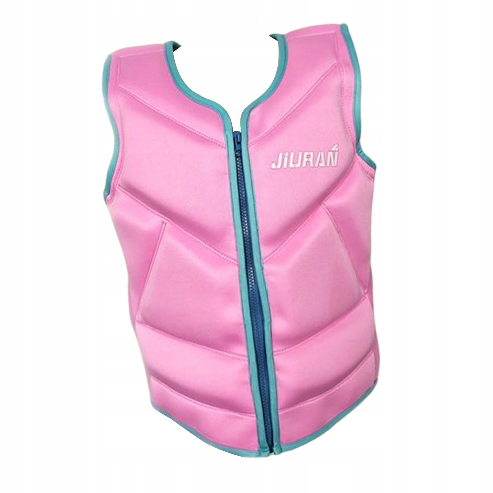 Kids Life Jacket Zipper Closure Breathable Vest for Kayak Swimming Pink S Packaging status original