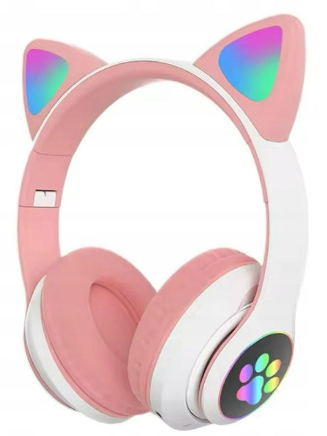 Kids On-Ear Headphones Cat Ears Microphone Built-in Bluetooth