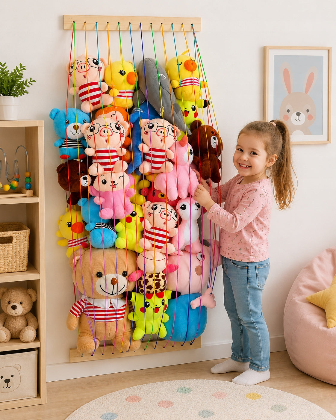 Kids Organizer Holder Shelf for Plush Ball Toys Packaging status original