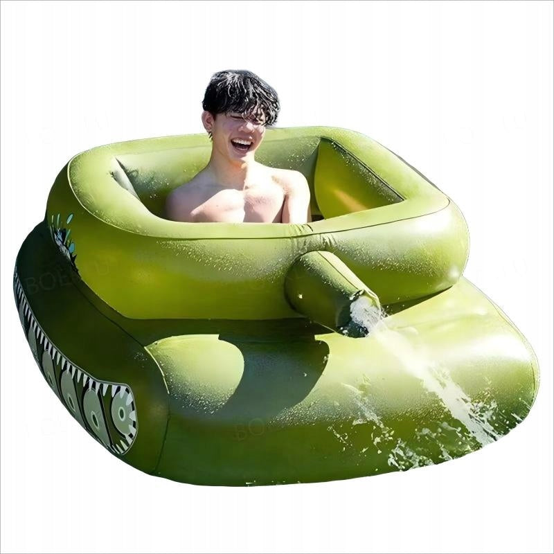 Kids Pool Floaties Pool Tank with Water Cannon Gun 110 cm