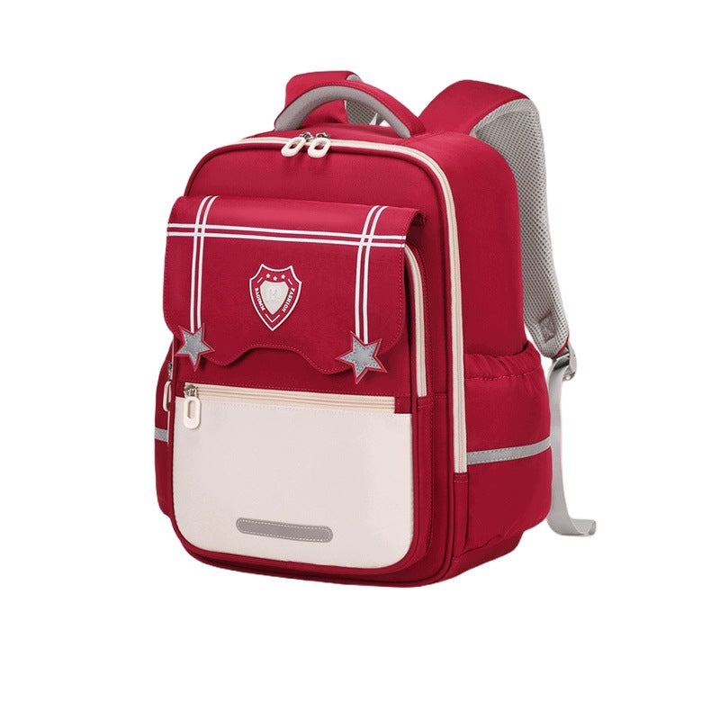Kids School Backpack Red Large Lightweight Spacious For Boys And