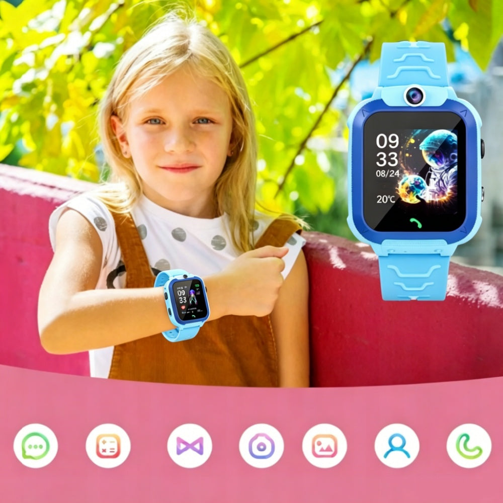 Kids Smart Watch GPS Location Two-Way Call Multifunctional Blue Brand no brand