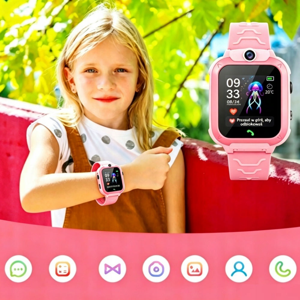 Kids Smart Watch GPS Location Two-Way Call Multifunctional Pink Brand no brand