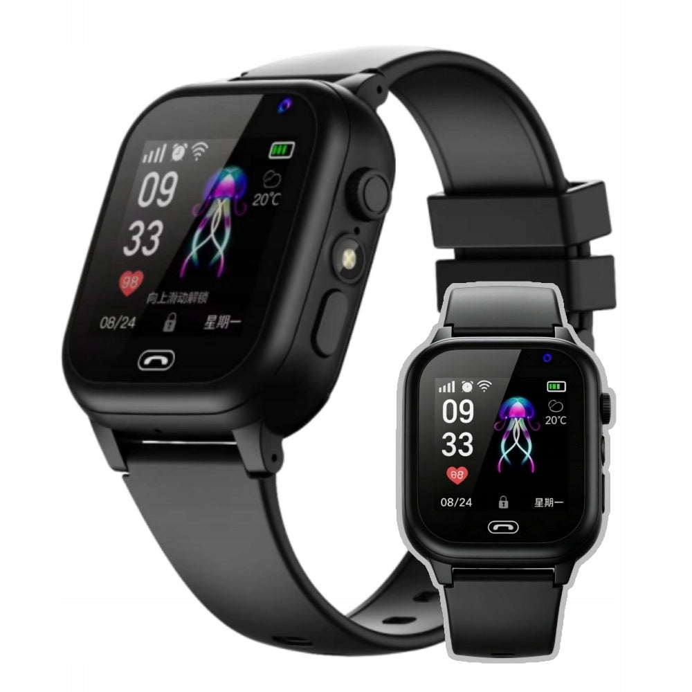 Kids Smart Watch Location Tracking Two-Way Calling Black