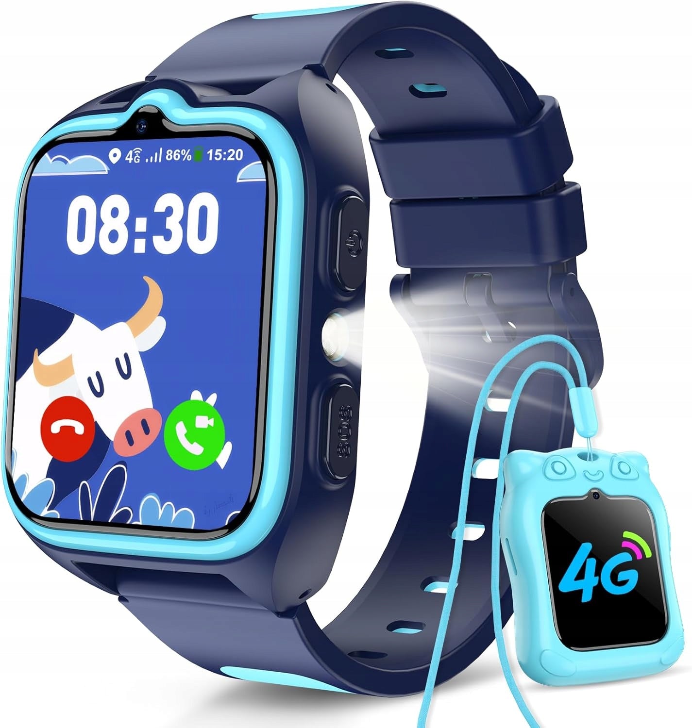 Kids Smartwatch 4G GPS, SOS Call, Safety Zones, 1.75" HD Screen, IP67