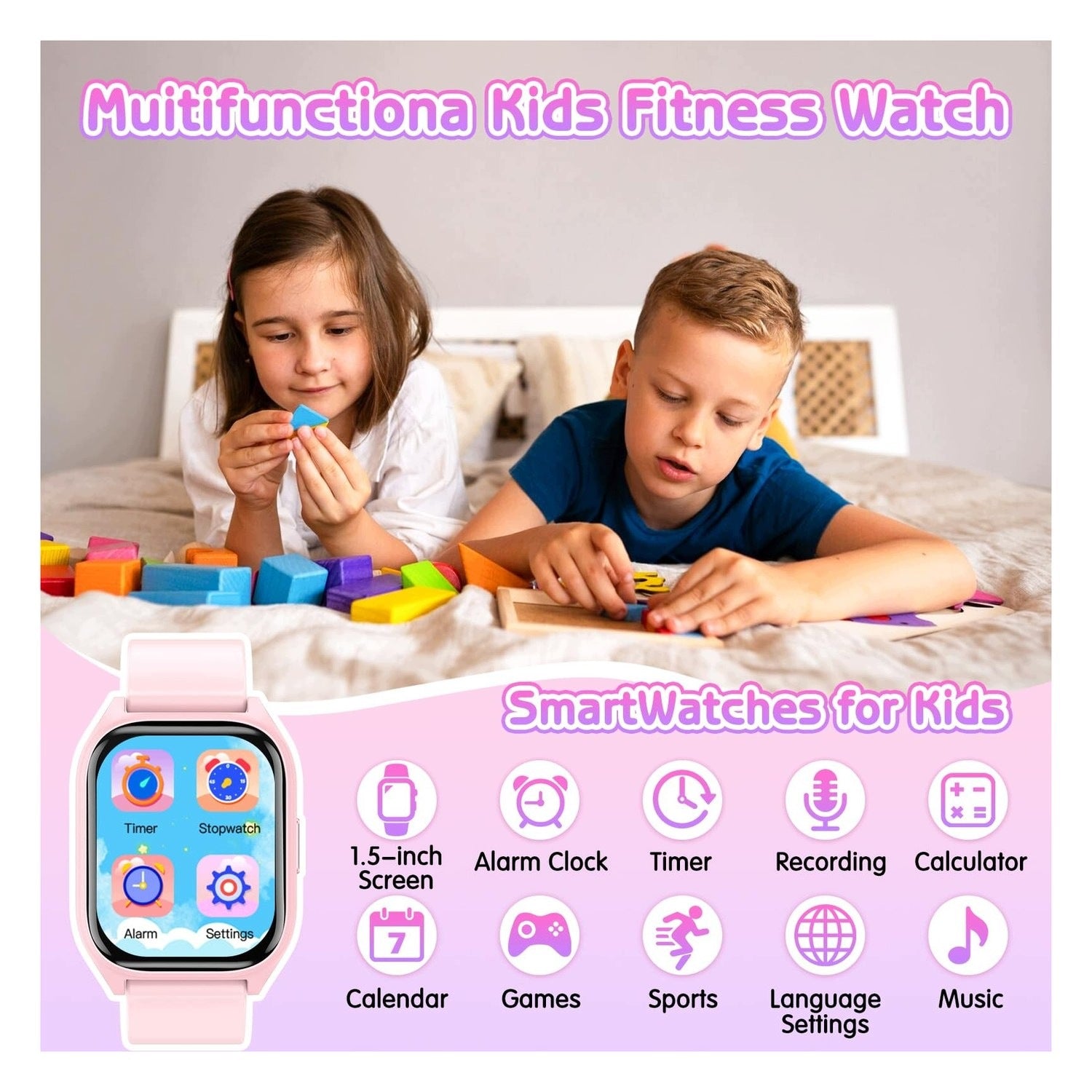 Kids Smartwatch - Activity Tracker - Waterproof - Educational Brand no brand