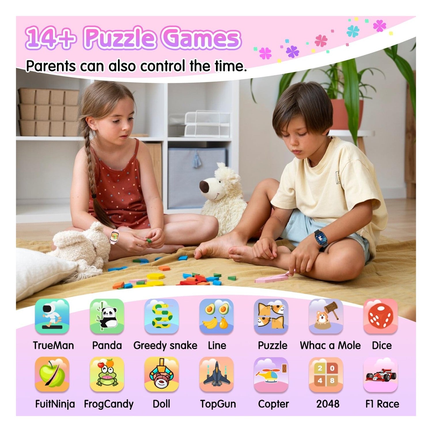 Kids Smartwatch - Activity Tracker - Waterproof - Educational Kind analog