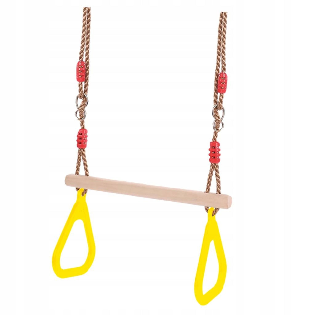 Kids Trapeze Swing Plastic Gym Rings for Yellow Brand no brand