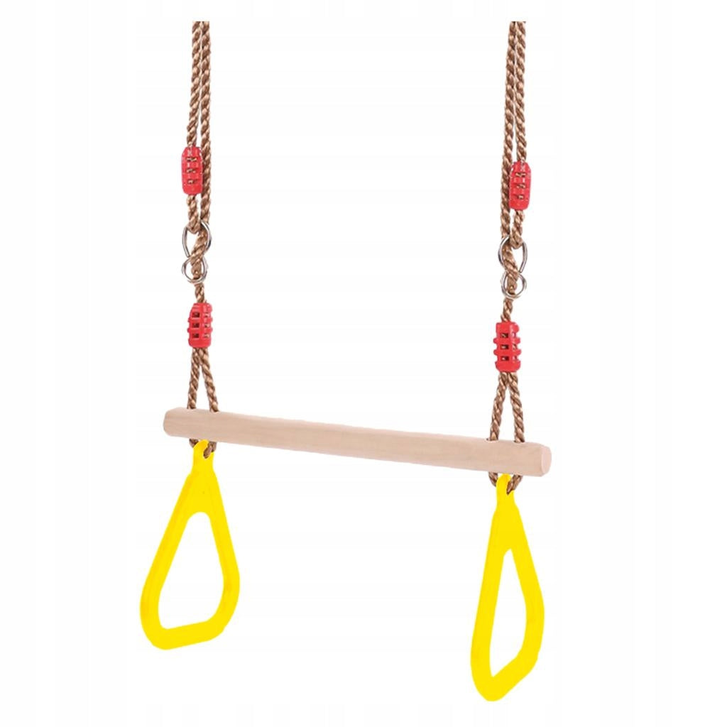 Kids Trapeze Swing Plastic Gym Rings for Yellow