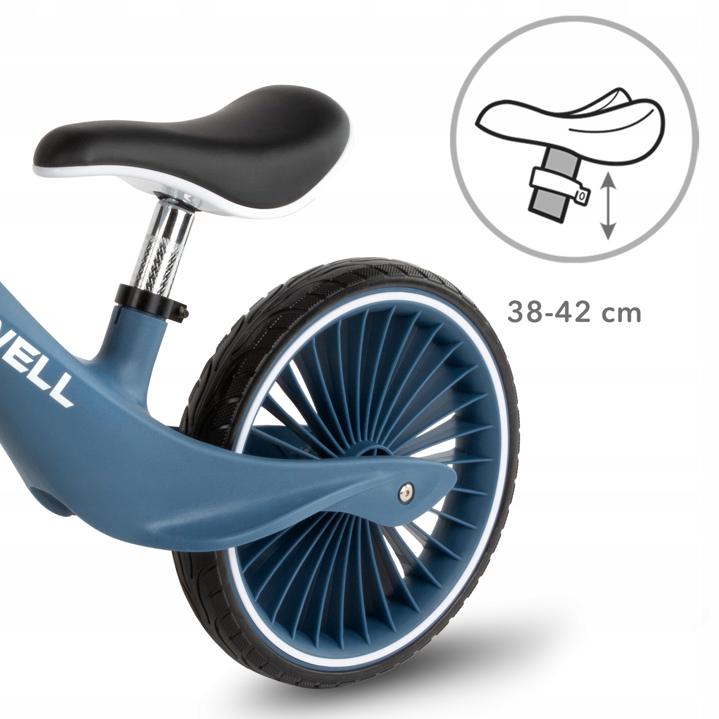 Kidwell BALANCE BIKE RIDE-ON cross-country for children 2+ NIX Dark Blue Height 80–120 cm