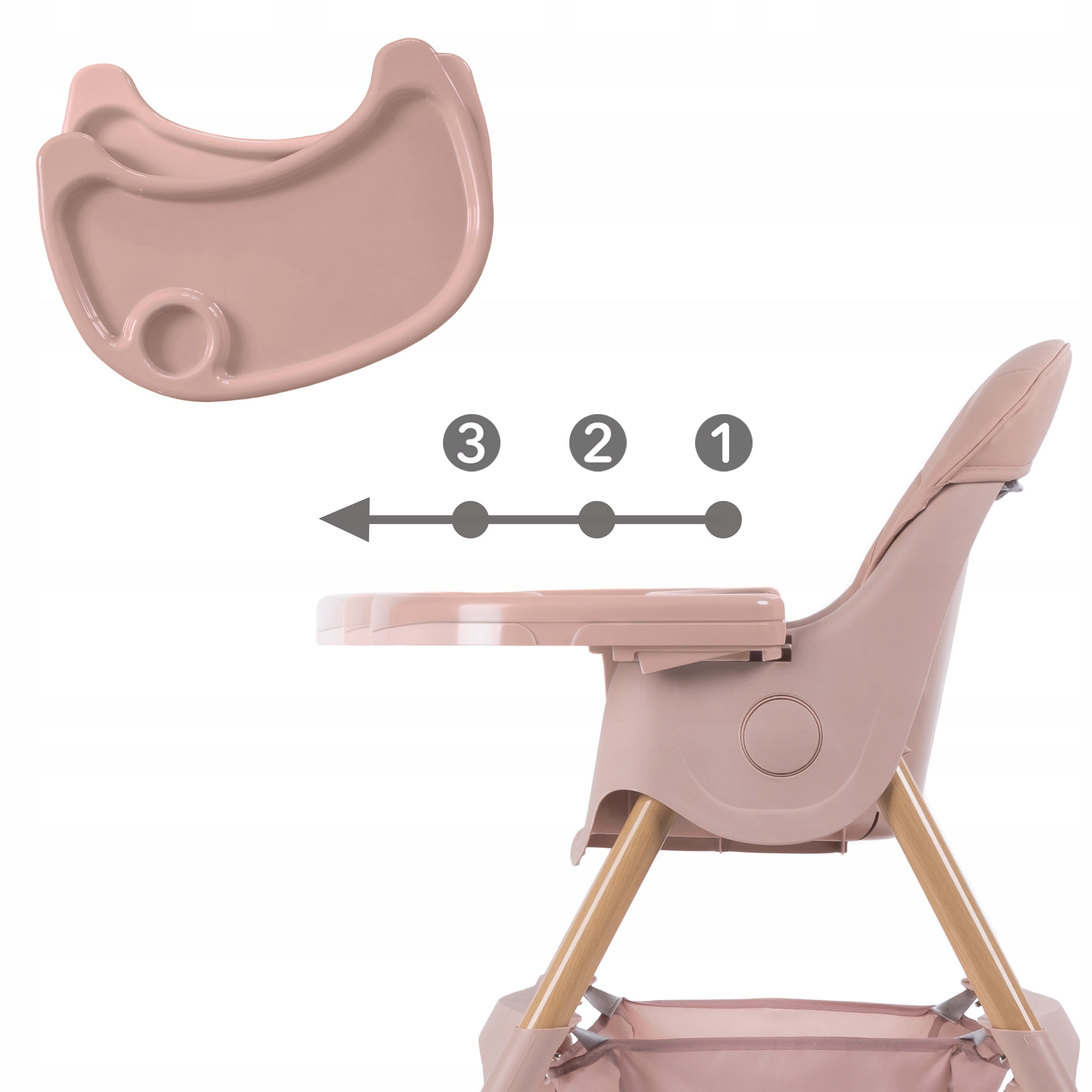 Kidwell KARIMI Highchair 2in1 Pink Manufacturer code KRWYKAR01A0