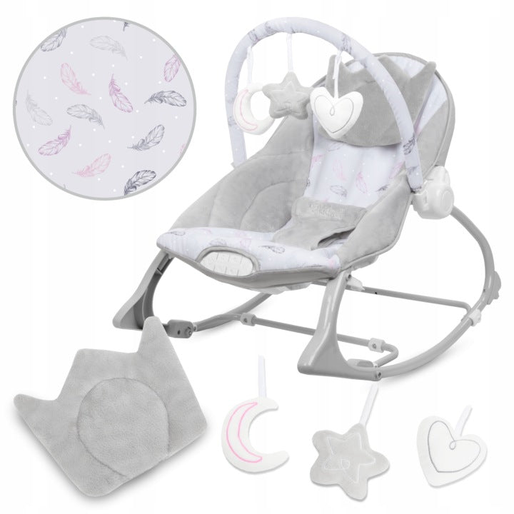 Kidwell Rocker Deckchair Vibration Pino +Toy Feathers