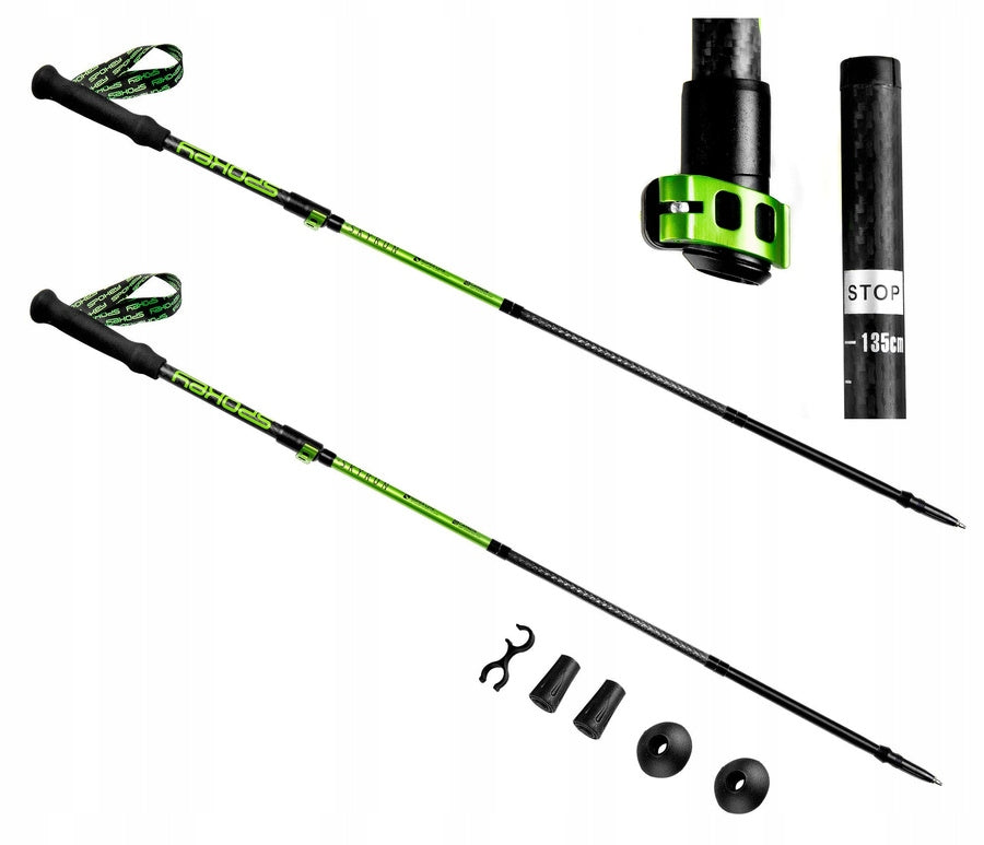 Nordic-Walking-Stöcke Spokey Sky Run, grün/schwarz, 110-130 cm 