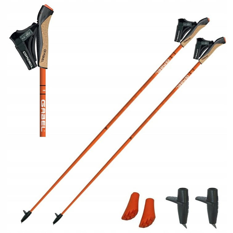 Nordic Walking Stöcke Gabel Stride, schwarz 
