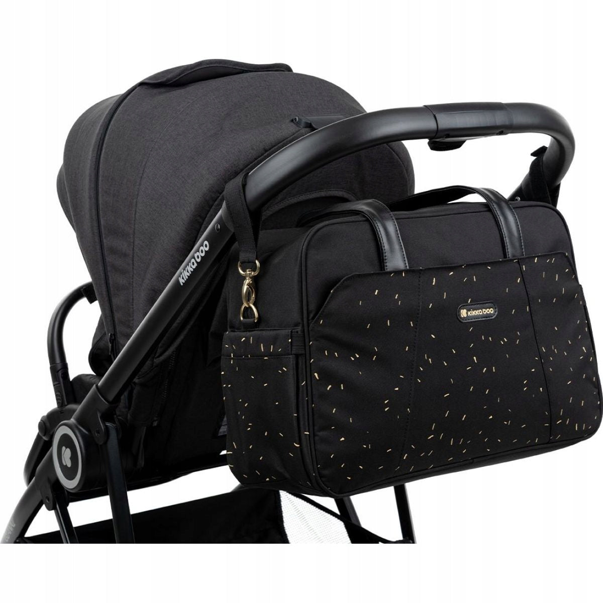 KikkaBoo Přebalovací taška Chelsea Confetti Black Height 43 cm