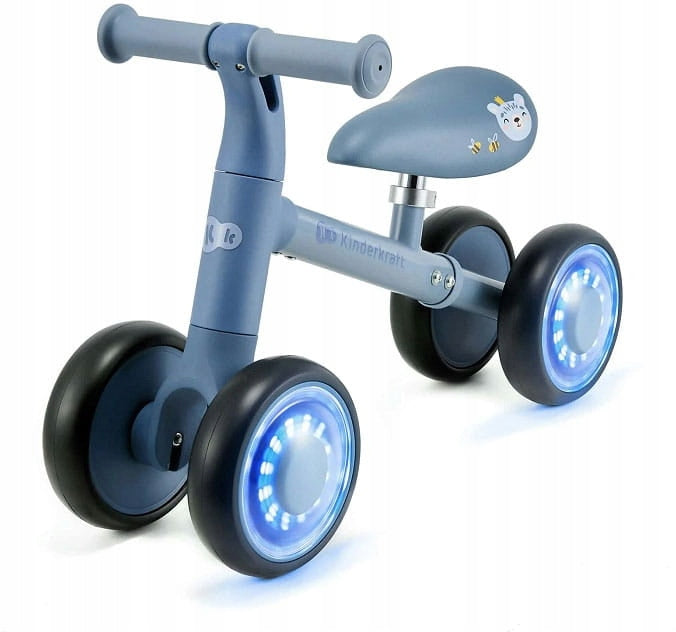 Kinderkraft Cutie Flash - balance bike, LED rider, blue