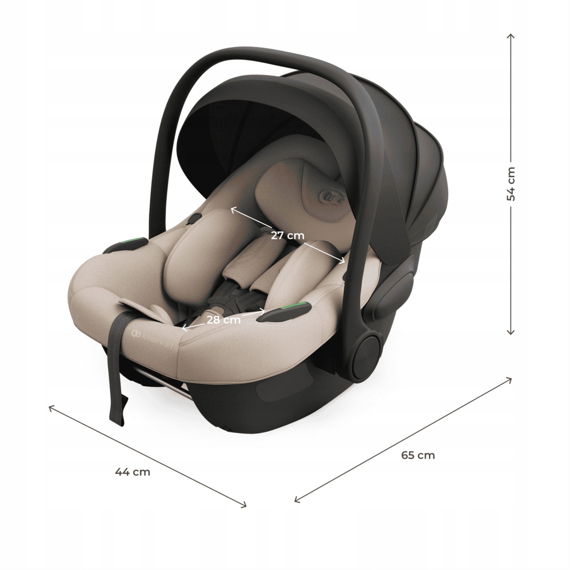 Kinderkraft I-LITE – Car seat 40-87 cm 0-13kg i-Size | BEIGE Brand Kinderkraft