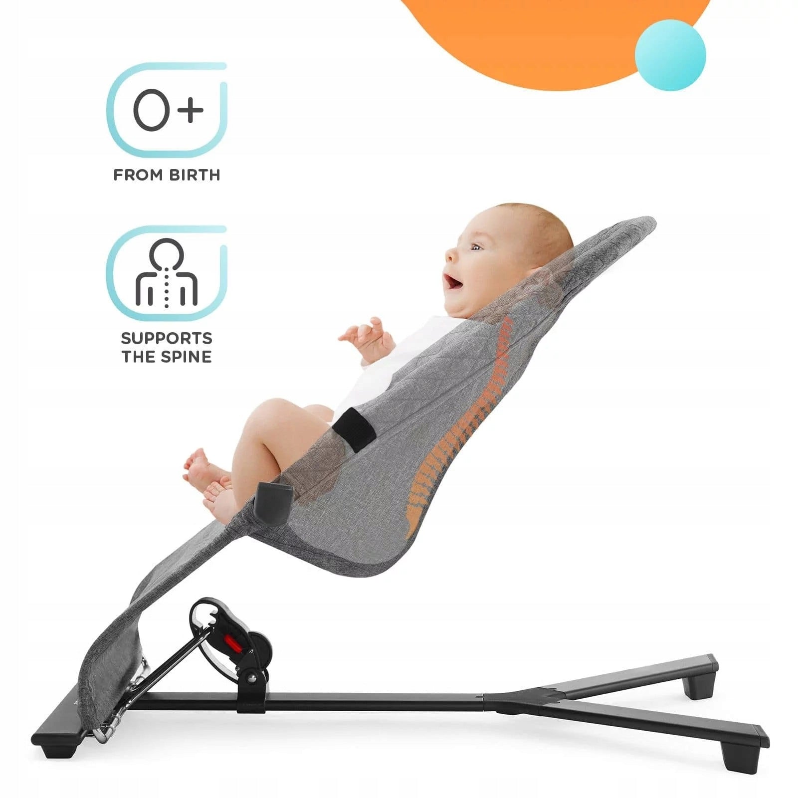 Kinderkraft Mimi Baby Rocker Lounger Up to 9 kg Adjustable Brand Kinderkraft
