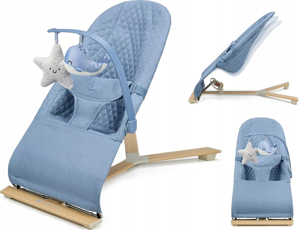 Kinderkraft Mimi Compact Baby Rocker Lounger | Nordic Breeze