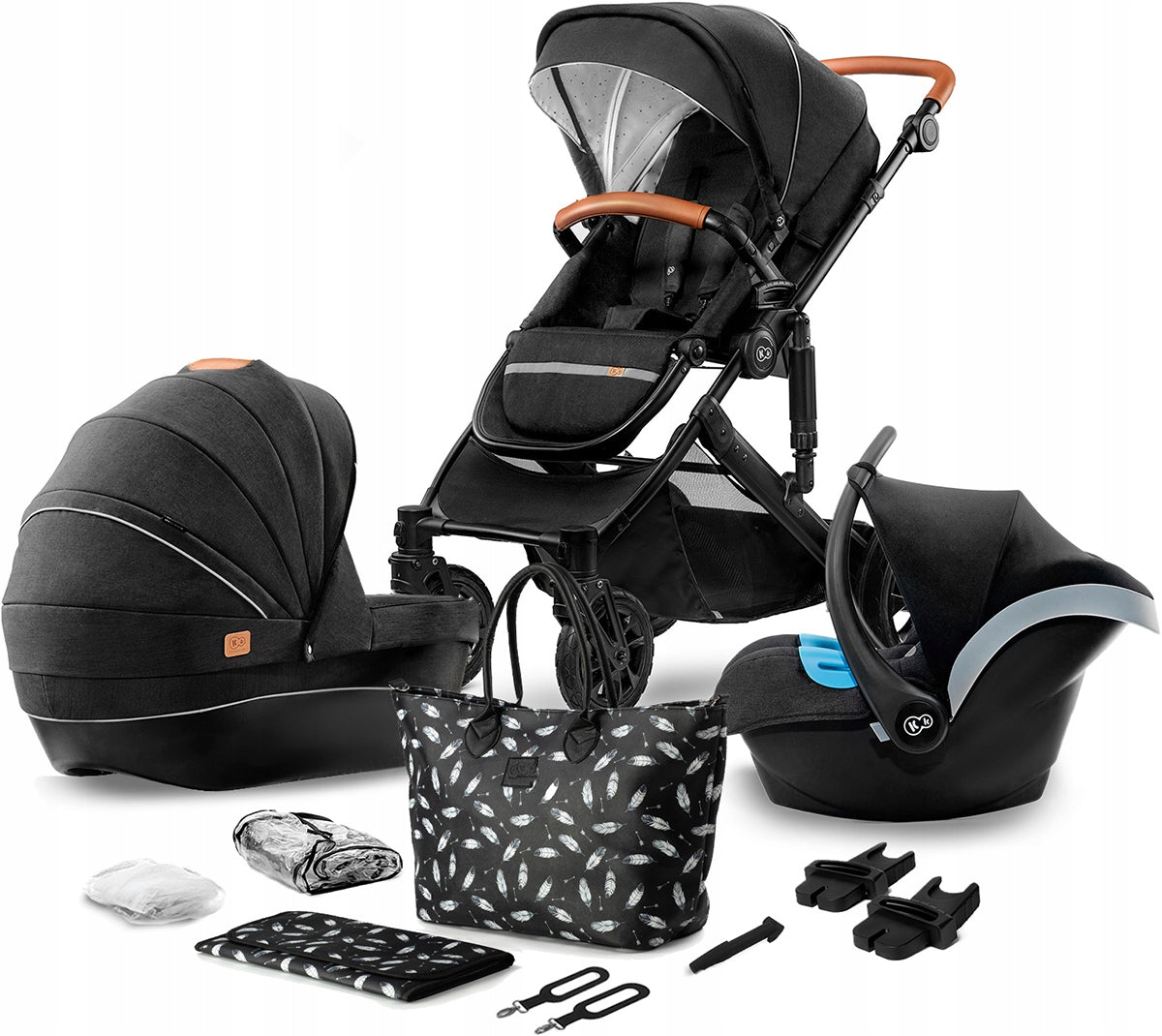 Universal-Kinderwagen Kinderkraft Prime 3in1, Schwarz 