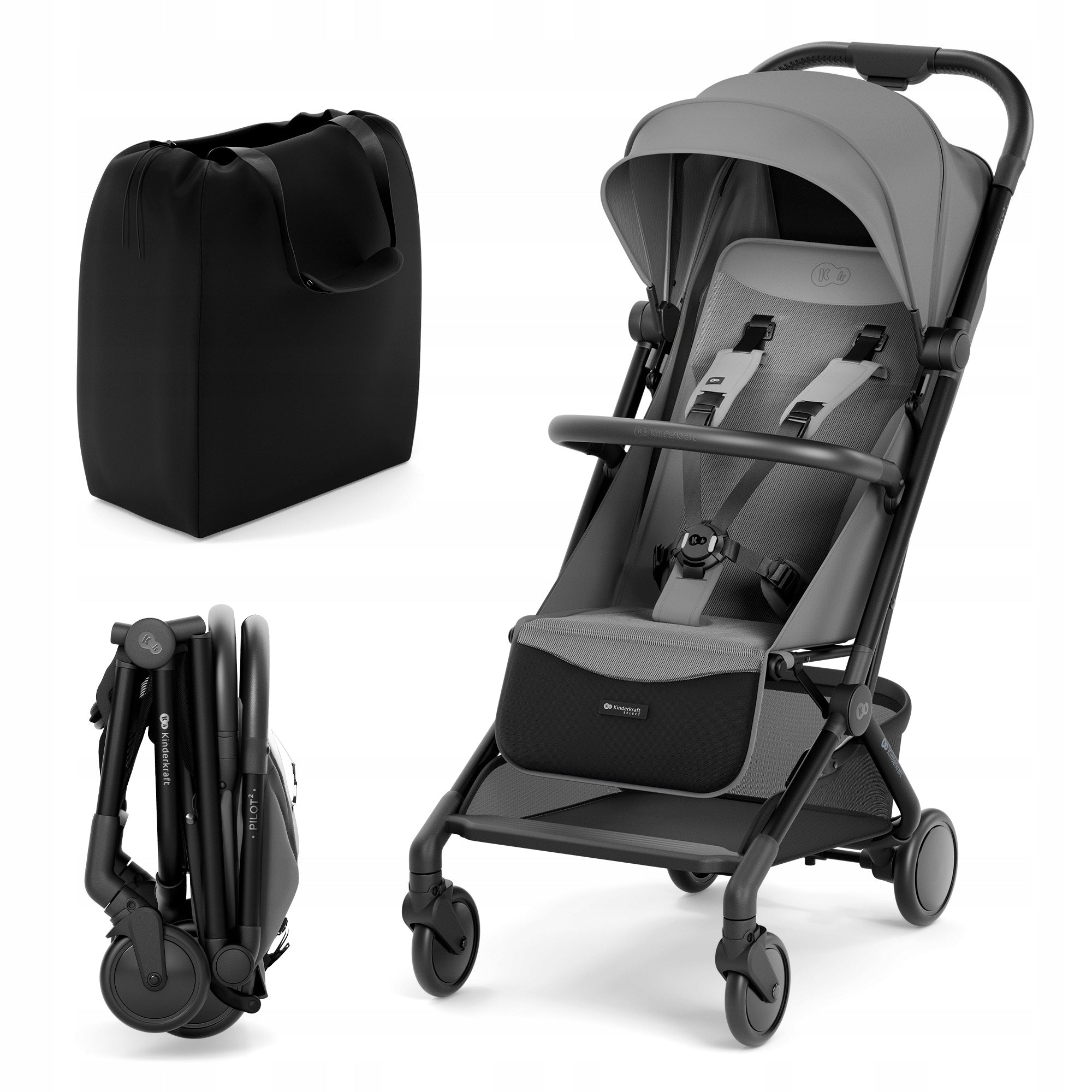 Kinderkraft Stroller PILOT 2 Platinum Gray
