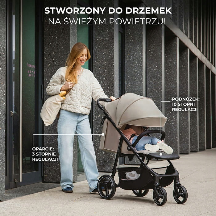 Kinderkraft Trig 3 Stroller For Baby Up To 22 kg | Granite Grey Packaging status original