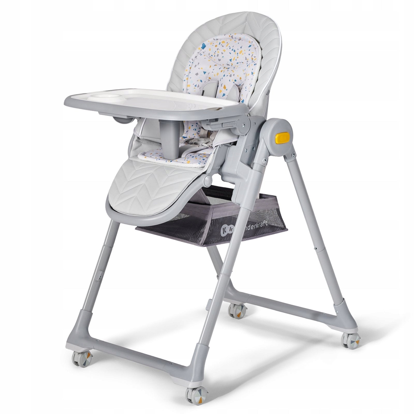 Kinderkraft high chair for feeding loungers 2in1 from 0-3 years Lastree grey