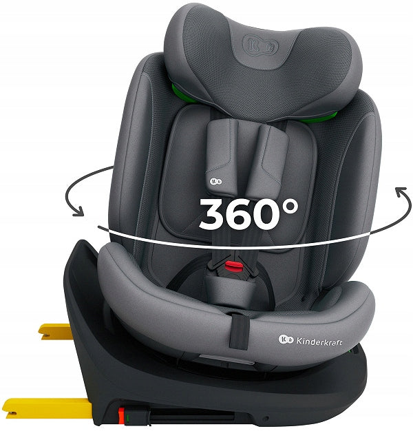 Kinderkraft i-Grow 2 Plus Rotating Car Seat Isofix 40-150 0-36kg Manufacturer code KCIGRO02GRYPL00